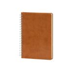 Mr.Notebook Kişiye Özel İsim Yazılı Taba Termo Deri Defter - Spiralli Kareli Büyük Boy Ajanda (17x24cm)