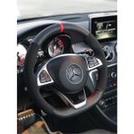 M&R Otokilif Aksesuar Honda Accord Araç Için Kırmızı Yüzüklü Karbon Nubuk Deri Dikmeli Direksiyon Kılıfı
