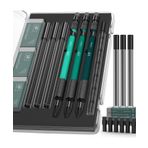 Mr. Pen - Kurşun ve Silgi Yedekleri ile Metal Mekanik Kurşun Kalem Seti, 3'lü Paket, 1,3 mm Mekanik Kalem Metal, Eskiz için Metal Mekanik Kalem, Mekanik Kalem Çizimi
