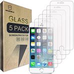Mr.Shield [5'li Paket] iPhone 6 / iPhone 6S [Temperli Cam] için Tasarlanmış Ekran Koruyucu Ömür Boyu Değişim