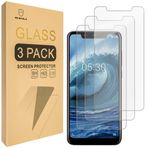 Mr.Shield Nokia (5.1 Plus) ile uyumlu koruyucu folyo [3 adet] koruyucu cam koruyucu folyo 9H sertlik, HD şeffaf ekran koruyucu folyo