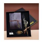 MR Shopping Mürekkepli Divit Kalem Seti Özel Tasarım ve Görünümü ile Özel Hediye. Defter Kalem Seti Vintage Görüntüye Sahip Olup Hediye Edeceğiniz Kişiler Hediye Setini Çok Beğenecek - Koyu Kahverengi
