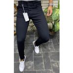 MR ZERİN Erkek Siyah Italyan Kesim Kot Pantolon M.r0256