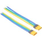 MR30 3-Pin Dişi-Erkek Lipo Pil Şarj Kablosu Seti 10CM - Renkli
