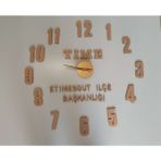 Mrc Hediye Sepeti Iş Yerleri Için Pleksi Duvar Saati Çok Şık - Gümüş - Gold - 100 cm