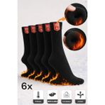 Mrc Tactical 6 Çift Kışlık Termal Çorap Uzun Kalın Soket Yünlü Havlu Siyah Çorap Erkek Kadın Giyim Unisex Pamuklu - Standart