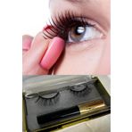 mrcans Manyetik Mıknatıslı Doğal Ipek Takma Kirpik Eyeliner Hediyeli Yüksek Süreli Kullanım Yoğun