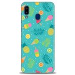MRCİLETİSİM Kılıf HD Baskılı Kılıf Dondurma ve Yapraklar Samsung Galaxy A30 ile uyumlu