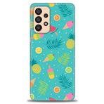 MRCİLETİSİM Kılıf HD Baskılı Kılıf Dondurma ve Yapraklar Samsung Galaxy A33 5G ile uyumlu
