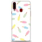 MRCİLETİSİM Kılıf HD Baskılı Kılıf Renkli Dondurmalar Samsung Galaxy A20S ile uyumlu