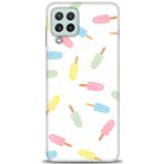 MRCİLETİSİM Kılıf HD Baskılı Kılıf Renkli Dondurmalar Samsung Galaxy A22 M22 ile uyumlu