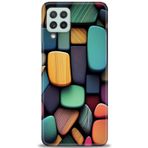 MRCİLETİSİM Kılıf HD Baskılı Kılıf Renkli Taşlar Samsung Galaxy A22 M22 ile uyumlu