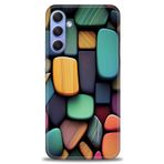 MRCİLETİSİM Kılıf HD Baskılı Kılıf Renkli Taşlar Samsung Galaxy A24 ile uyumlu
