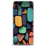 MRCİLETİSİM Kılıf HD Baskılı Kılıf Renkli Taşlar Samsung Galaxy A30 ile uyumlu