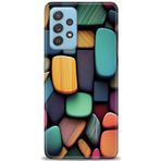 MRCİLETİSİM Kılıf HD Baskılı Kılıf Renkli Taşlar Samsung Galaxy A52-A52S ile uyumlu