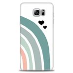MRCİLETİSİM (mrc-15333) Tam Ekran Koruyucu Kılıf HD Baskılı Kılıf Gökkuşağı ve Kalpler Samsung Galaxy Note 5 ile uyumlu