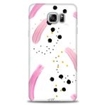 MRCİLETİSİM (mrc-15336) Tam Ekran Koruyucu Kılıf HD Baskılı Kılıf Pembe ve Benekler Samsung Galaxy Note 5 ile uyumlu