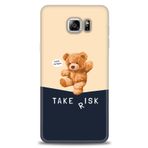 MRCİLETİSİM (mrc-15345) Tam Ekran Koruyucu Kılıf HD Baskılı Kılıf Take Risk Samsung Galaxy Note 5 ile uyumlu