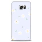 MRCİLETİSİM (mrc-15367) Tam Ekran Koruyucu Kılıf HD Baskılı Kılıf Beyaz Papatyalar Samsung Galaxy Note 5 ile uyumlu