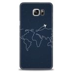 MRCİLETİSİM (mrc-15379) Tam Ekran Koruyucu Kılıf HD Baskılı Kılıf Uçak ve Dünya Samsung Galaxy Note 5 ile uyumlu