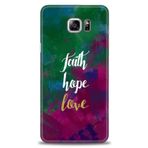 MRCİLETİSİM (mrc-15416) Tam Ekran Koruyucu Kılıf HD Baskılı Kılıf Faith Hope Love Samsung Galaxy Note 5 ile uyumlu