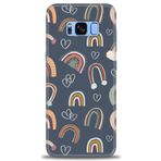 MRCİLETİSİM (mrc-26704) Tam Ekran Koruyucu Kılıf HD Baskılı Kılıf Gökyüzü Kalp Samsung Galaxy S8 Plus ile uyumlu