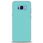 MRCİLETİSİM (mrc-26717) Tam Ekran Koruyucu Kılıf HD Baskılı Kılıf Mavi Mozaik Samsung Galaxy S8 Plus ile uyumlu