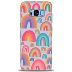MRCİLETİSİM (mrc-26718) Tam Ekran Koruyucu Kılıf HD Baskılı Kılıf Gökkuşakları Samsung Galaxy S8 Plus ile uyumlu