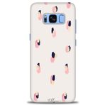 MRCİLETİSİM (mrc-26724) Tam Ekran Koruyucu Kılıf HD Baskılı Kılıf Pembe Lacivert Samsung Galaxy S8 Plus ile uyumlu