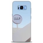 MRCİLETİSİM (mrc-26727) Tam Ekran Koruyucu Kılıf HD Baskılı Kılıf Hello GoodBye Samsung Galaxy S8 Plus ile uyumlu