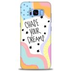 MRCİLETİSİM (mrc-26731) Tam Ekran Koruyucu Kılıf HD Baskılı Kılıf Chase Your Dreams Samsung Galaxy S8 Plus ile uyumlu