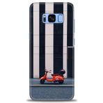 MRCİLETİSİM (mrc-26736) Tam Ekran Koruyucu Kılıf HD Baskılı Kılıf Kırmızı Motor Samsung Galaxy S8 Plus ile uyumlu