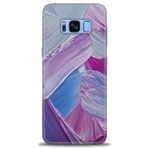 MRCİLETİSİM (mrc-26746) Tam Ekran Koruyucu Kılıf HD Baskılı Kılıf Purple Samsung Galaxy S8 Plus ile uyumlu