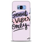 MRCİLETİSİM (mrc-26750) Tam Ekran Koruyucu Kılıf HD Baskılı Kılıf Good Vibes Samsung Galaxy S8 Plus ile uyumlu