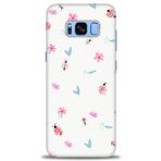 MRCİLETİSİM (mrc-26778) Tam Ekran Koruyucu Kılıf HD Baskılı Kılıf Uğur Böcekleri Samsung Galaxy S8 Plus ile uyumlu