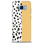 MRCİLETİSİM (mrc-26791) Tam Ekran Koruyucu Kılıf HD Baskılı Kılıf Sarı ve Puantiye Samsung Galaxy S8 Plus ile uyumlu
