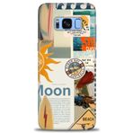 MRCİLETİSİM (mrc-26809) Tam Ekran Koruyucu Kılıf HD Baskılı Kılıf Moon Samsung Galaxy S8 Plus ile uyumlu