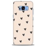MRCİLETİSİM (mrc-26831) Tam Ekran Koruyucu Kılıf HD Baskılı Kılıf Minik Kalpler Samsung Galaxy S8 Plus ile uyumlu