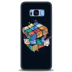 MRCİLETİSİM (mrc-26842) Tam Ekran Koruyucu Kılıf HD Baskılı Kılıf Küplerdeki İnsanlar Samsung Galaxy S8 Plus ile uyumlu