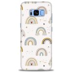MRCİLETİSİM (mrc-26858) Tam Ekran Koruyucu Kılıf HD Baskılı Kılıf Gökkuşağı Samsung Galaxy S8 Plus ile uyumlu
