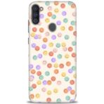 MRCİLETİSİM (mrc-7718) Tam Ekran Koruyucu Kılıf HD Baskılı Kılıf Gülen Yüzler Samsung Galaxy M11 ile uyumlu