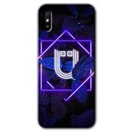 MRCİLETİSİM (mrc10018) Dark Neon Yaprak Ü Harfi Kılıf Baskılı Kapak Tam Kaplayan Mat Seramik Xiaomi Redmi 9A ile uyumlu