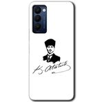 MRCİLETİSİM (mrc100712) Kemal Atatürk İmza Kılıf HD Desen Baskılı Arka Kapak Tecno Camon 18P ile uyumlu