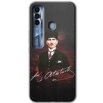 MRCİLETİSİM (mrc102913) Kemal Atatürk Kılıf HD Desen Baskılı Arka Kapak Tecno Spark 7 Pro ile uyumlu