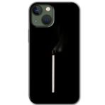 MRCİLETİSİM mrc103392 Sönmüş Kibrit Kılıf Baskılı Kapak Tam Ekran Koruyucu iPhone 13 ile uyumlu