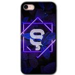 MRCİLETİSİM mrc107750 Dark Neon Yaprak Ş Harfi Kılıf Baskılı Kapak Tam Ekran Koruyucu iPhone SE 2022 ile uyumlu