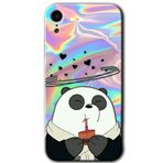 MRCİLETİSİM mrc108470 Milkshake Panda Kılıf Baskılı Kapak Tam Ekran Koruyucu iPhone XR ile uyumlu
