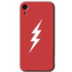 MRCİLETİSİM mrc108561 Flash Logo Kılıf Baskılı Kapak Tam Ekran Koruyucu iPhone XR ile uyumlu