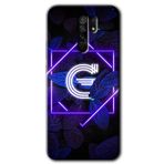 MRCİLETİSİM (mrc11088) Dark Neon Yaprak G Harfi Kılıf Baskılı Kapak Tam Kaplayan Mat Seramik Xiaomi Redmi 9 ile uyumlu