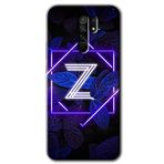 MRCİLETİSİM (mrc11121) Dark Neon Yaprak Z Harfi Kılıf Baskılı Kapak Tam Kaplayan Mat Seramik Xiaomi Redmi 9 ile uyumlu